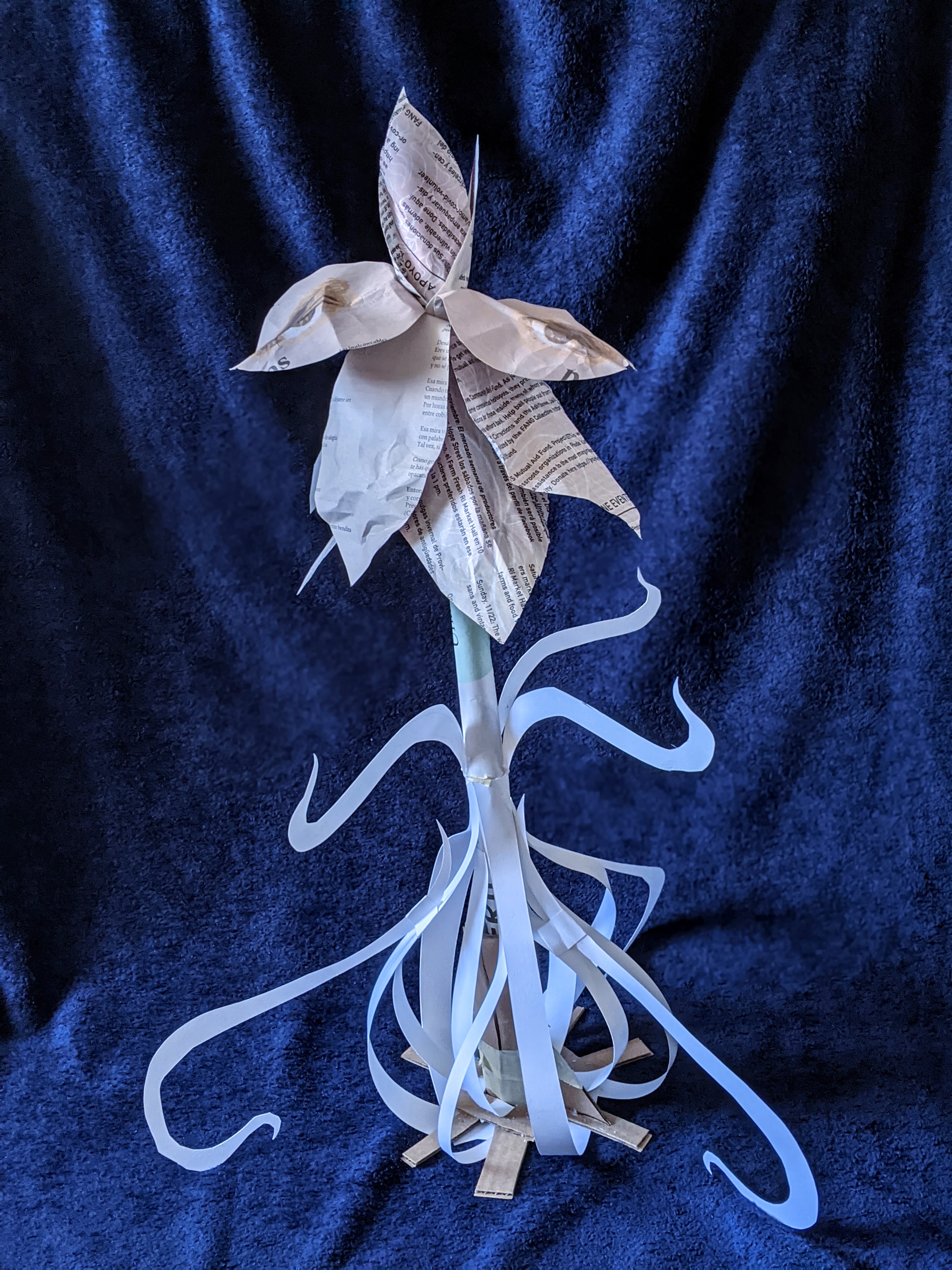 melancholy art nouveau paper sculpture